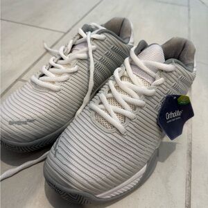 K-Swiss White and Gray Women's Sneakers